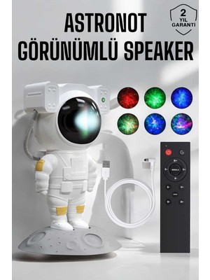 Astronot Görünümlü Projeksiyon Speaker Taşınabilir - Lisinya