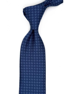 Kravatkolik Lacivert Küçük Desen Mendilli Klasik Kravat KK13527