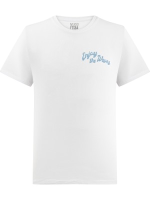 MUDO Pamuklu Bisiklet Yaka Kısa Kollu T-Shırt