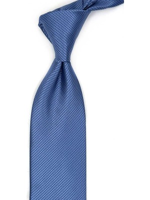 Kravatkolik Açık Mavi Nokta Desen Mendilli Klasik Kravat KK13454