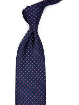 Kravatkolik Lacivert Küçük Desen Mendilli Klasik Kravat KK13446