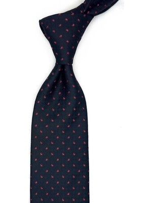 Kravatkolik Siyah Şal Desen Mendilli Klasik Kravat KK13638