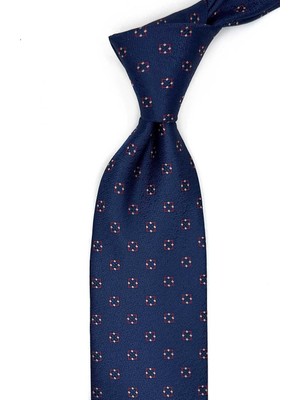 Kravatkolik Lacivert Küçük Desen Mendilli Klasik Kravat KK13676