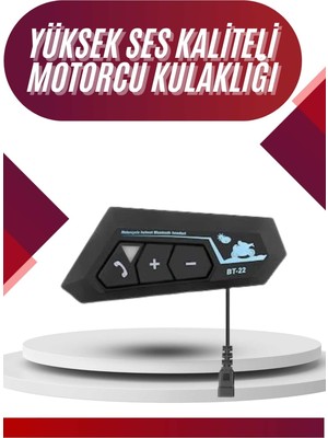 Intercom Bluetooth Kask Kulaklık Motosiklet Kulaklık 5.0 Bluetooth - Lisinya