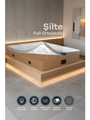 Mobyat Full Ortopedik Bambu Sünger Yatak Pedi Yatak Şiltesi Yer Yatağı (140x190)