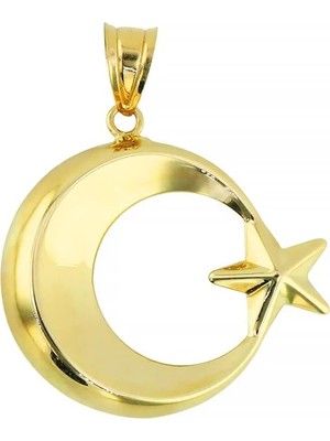 Altınkaynak 14 Ayar Altın Ayyıldız Kolye Ucu  -  0205150