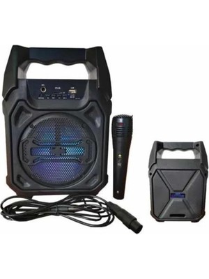 Karaoke Mikrofonlu Fm Radyolu Bluetooth Hoparlör Yüksek Ses Kaliteli - Lisinya