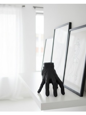 3D Siyah El Biblo 27X22 cm Iddialı Ev Dekorasyonu - Lisinya