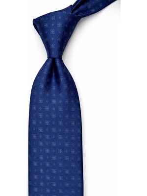 Kravatkolik Mavi Küçük Desen Mendilli Klasik Kravat KK13626