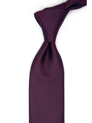 Kravatkolik Bordo Nokta Desen Mendilli Klasik Kravat KK13646