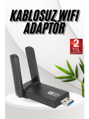 Wifi Adaptörü Bt5.0 Wifi 2'si Bir Arada Çift Bantlı Çift Anten - Lisinya