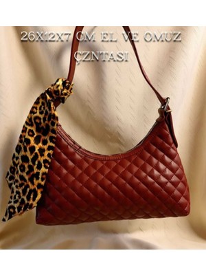 Şık ve Zarif Kapitone Desenli El ve Omuz Çantası
