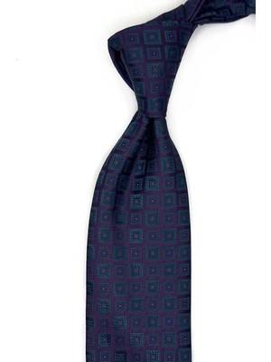 Kravatkolik Mürdüm Motif Desen Mendilli Klasik Kravat KK13630
