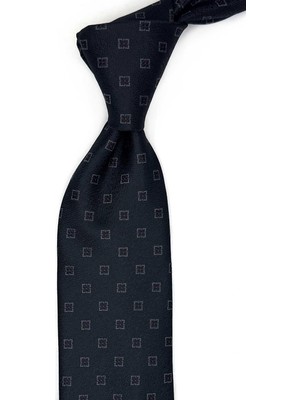 Kravatkolik Siyah Küçük Desen Mendilli Klasik Kravat KK13675