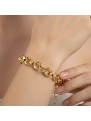 Xupıng Jewelry 14 Ayar Altın Kaplama,halka Model Bileklik