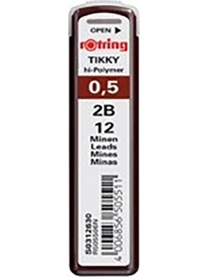 Rotring 12 Adet 0.5 2B Kurşun Kalem Ucu Yüksek Kaliteli Yazım Deneyimi