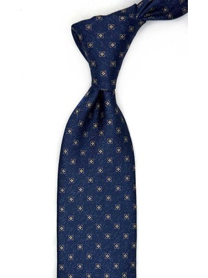 Kravatkolik Lacivert Küçük Desen Mendilli Klasik Kravat KK13518