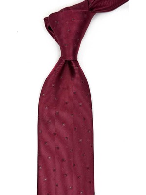 Kravatkolik Bordo Küçük Desen Mendilli Klasik Kravat KK13492