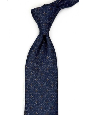 Kravatkolik Lacivert Kum Desen Mendilli Klasik Kravat KK13555