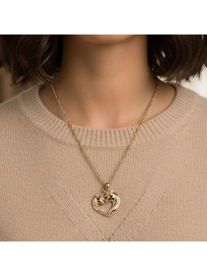Xuping Jewelry Ikili Zirkon Taşlı Kolye