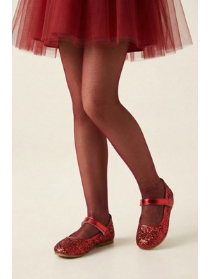 Le Mabelle Bordo Kız Çocuk Muz Külotlu Çorap
