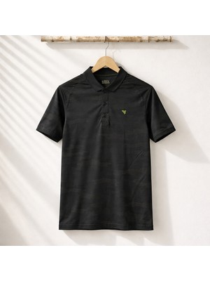 Macade Golf Tx Camo Bomber T-Shirt P020210316 Siyah
