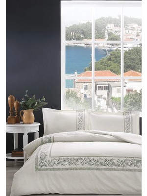 Özdilek Ranforce -Bordado Krem- Çift Kişilik Nevresim Takımı