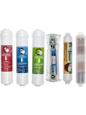 Sulook Kapalı Kasa Su Arıtma Cihazlarına Uyumlu 6'lı Filtre Seti, 10 Aşamalı Lg Membranlı