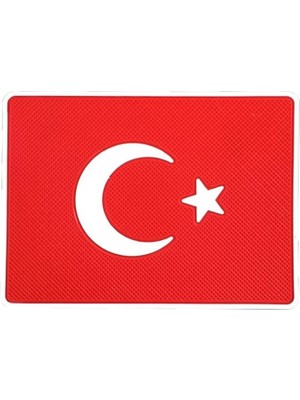 Asiltech Türk Bayraklı Torpido Üstü Kaydırmaz Ped Telefon Tutucu