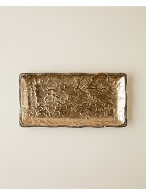 English Home Glare Alüminyum Dekoratif Tepsi 30,5X15X1,5 cm Gold