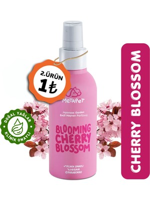 Metapet Doğal Evcil Hayvan Parfümü Japon Kiraz Çiçeği, Koku Giderici Sprey, Yavru Köpeklere Uygun 150 ml