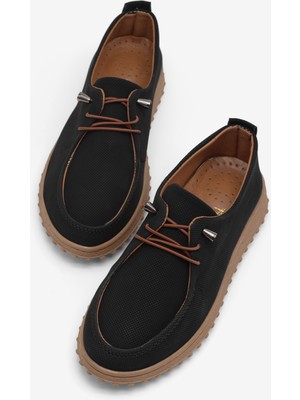 Tonny Black Kadın Siyah Rahat Kalıp Termo Taban Günlük Ayakkabı