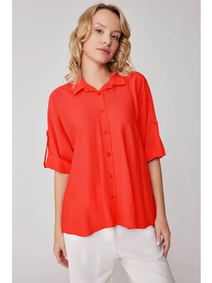 Vitrin Krinkıl Kısa Kol Gömlek