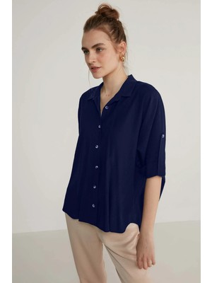 Vitrin Krinkıl Kısa Kol Gömlek