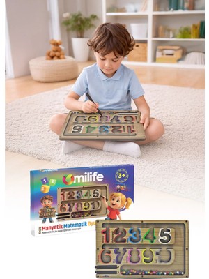 Omilife Manyetik Labirent Montessori Matematik Oyunu 3 Yaş Harfleri Öğreniyorum Eğitici Oyuncak 25 cm