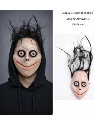 Erdo Ticaret Buğz Saçlı Momo Korku Maskesi 24X16 cm
