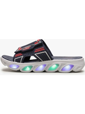 Skechers Hypno-Splash-Sernox Unisex Sandals Cırtlı Işıklı Çocuk Terlik Lacivert