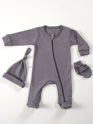 Tiny Lamb Ben Lomond Yenidoğan Mini Bebek Seti 3 Parça %100 Organik Pamuk  0-3 Aylık Organik Bebek Seti