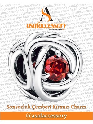 Sonsuzluk Çemberi Charm Kırmızı