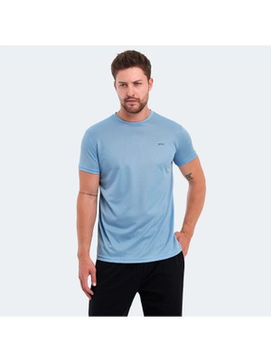 Slazenger Omar Ktn. Acık Mavı Erkek Bısıklet Yaka T-Shırt