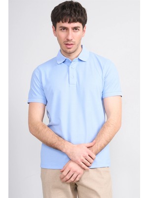 Çetinkaya Mentality 4549 Polo Yaka Regular Modelli T-Shirt Mavi