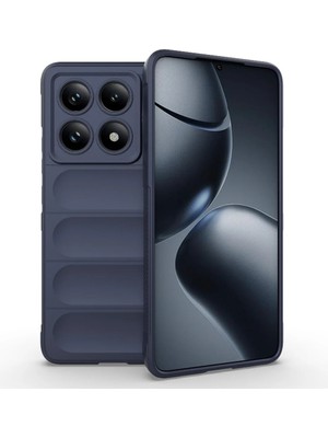 Bovinox Xiaomi MI14T Pro Kılıfı Darbe Emici Puffer Tasarım Kamera Korumalı Silikon Şişme Görünümlü Kapak