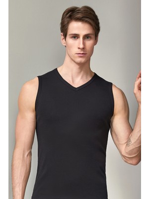 Berrak 1028 3'lü Erkek Ribana Kolsuz V Yaka Fanila