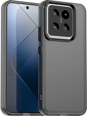 Bovinox Xiaomi Mi 14 Kılıf Parmak Izi Yapmaz Buzlu Şeffaf Ince Tasarım Minimalist Tasarım
