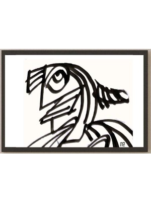 Karikatural Nezih Danyal Tipler Kişiye Özel Sertifikalı Sınırlı Fine Art Karikatür Baskı NTP00124