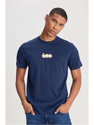 Lee L241521 410 Navy Erkek T-Shırt
