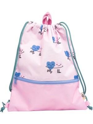 Smiggle The Cotton Cloud - Dancing Hearts Ipli Büzgülü Sırt Çanta