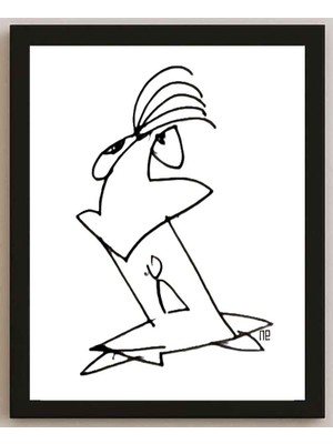 Karikatural Nezih Danyal Tipler Kişiye Özel Sertifikalı Sınırlı Fine Art Karikatür Baskı NTP00115