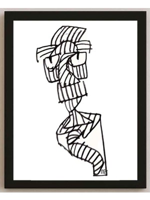 Karikatural Nezih Danyal Tipler Kişiye Özel Sertifikalı Sınırlı Fine Art Karikatür Baskı NTP00139