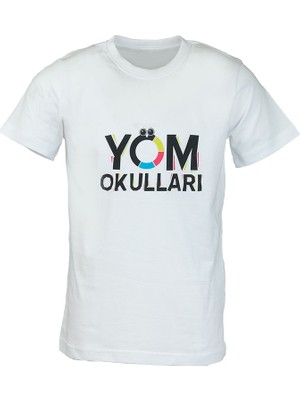 Yöm Okulları Kısa Kol Penye T-Shirt Beyaz 2xl